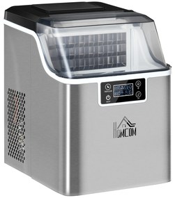 HOMCOM Mașină de Făcut Gheață Rapidă 3.2L Autocurățare Capacitate 20kg/zi pentru Băuturi Răcoritoare | Aosom Romania
