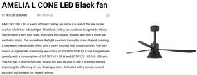 Lustra cu Ventilator si telecomanda AMELIA L CONE LED negru