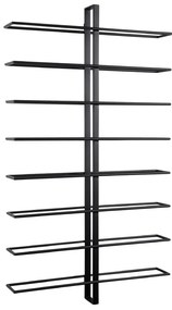 Raft pentru sticle de vin negru de perete din metal număr sticle 16 Dual – PT LIVING