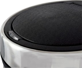 Coș de gunoi argintiu lucios cu senzori de atingere din oțel 30 l – MSV