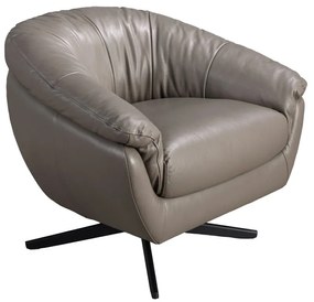 Fotoliu pivotant design LUX, Piele naturala, Cowhide gri