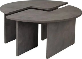 Masuta cafea MOIRA, gri beton, PAL, 90x90x41 cm
