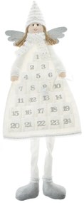 Calendar de Advent din material textil Îngeralb-auriu, 60 x 120 cm