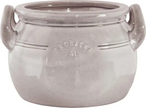 Ghiveci din ceramică glazurată manual 4L bej, „Brobacka"