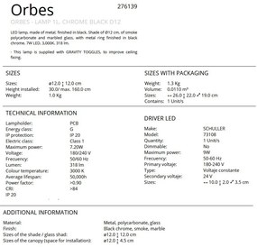 Lustra, Pendul LED design modern Orbes D12