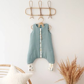 Sac de dormit cu picioare, in cu umplutura 2-2.5 Tog, tot parcusul anului, Sea Blue, 74 80, 1-2 ani