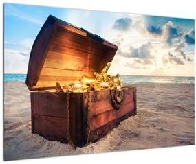 Tablou - Comoară pe plajă (90x60 cm)