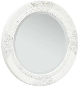 vidaXL Oglindă de perete în stil baroc, alb, 50 cm