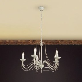 Lustră pe lanț Orion LU 1531/5 VELA 5xE14/40W/230V alb/auriu/patină