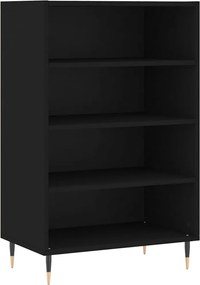 vidaXL Dulap înalt, negru, 57x35x90 cm, lemn compozit