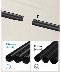 Cuier mobil de podea LINEA, negru