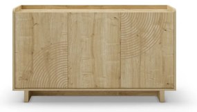 Comodă în culoare naturală cu aspect de lemn de stejar 140x80x40 cm Daira – Marckeric