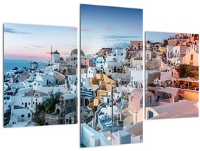 Tablou - Amurg în Santorini (90x60 cm)