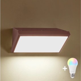 BRILAGI - Aplică LED RGBW de exterior TRIANGLE 1xE27/12W/230V maro IP65