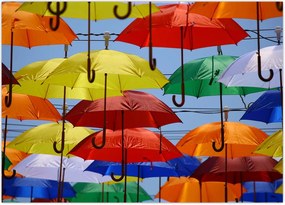 Tablou - Umbrele colorate (70x50 cm)