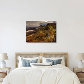 Tablou pe sticlă cu munții din Scoția (70x50 cm)