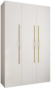 Dulap de haine 150 cm Carmela 40-2 (alb + Auriu). 1126566