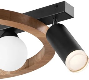 Lustră pe cablu OTIS 2xG9/5W/230V + 2xE27/15W/230V stejar