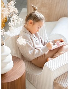 Teren de joacă din spumă crem 3 buc. din catifea reiată înălțime 37 cm 75x49 cm Rainbow Montessori – Wigiwama