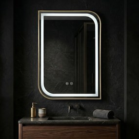 Oglindă LED ZONE 80X60 GOLD BRUSH