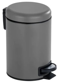 Coș de gunoi gri cu pedală din oțel 3 l Leman – Wenko