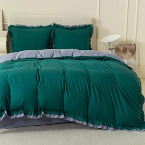Lenjerie de pat din microfibra RUFFORA verde-gri Dimensiune lenjerie de pat: 70 x 80 cm | 140 x 200 cm