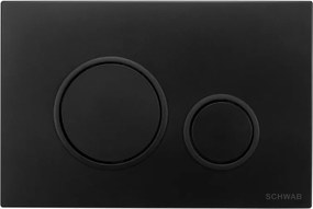 Set rezervor incastrat Schwab cu clapeta de actionare negru mat, Schwab Vela