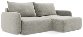 Colțar gri deschis extensibil/cu spațiu de depozitare (cu colț pe partea dreaptă) Kalena – Makamii