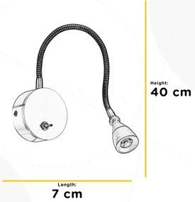Veioză LED flexibilă ONLI LEXI LED/1W/230V 4000K gri