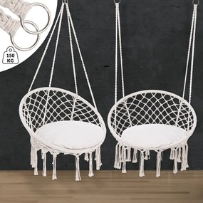 Deuba Scaun suspendat 80x60x140cm - culoare crem