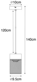 Lampă industrială suspendată neagră - Jim
