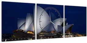 Tabloul Sydney nocturn (cu ceas) (90x30 cm)