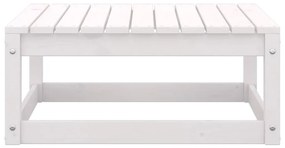 805671 vidaXL Taburet de grădină, alb, 70x70x30 cm, lemn masiv de pin