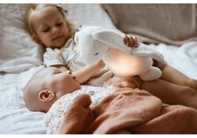 Pluș de îmbrățișat cu sunete și lumină Moonie iepuraș 2.0 organic rose