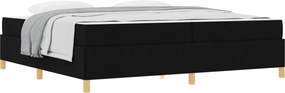 vidaXL Cadru de pat cu saltea Negru 200 x 200 cm țesătură