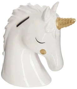 Pusculita GOLDEN UNICORN 15,5 cm, alba