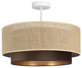 Plafonieră aplicată SARTA 1xE27/60W/230V, maro/iută