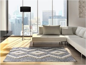 Covor Universal Cheroky Merto, 115 x 170 cm, alb - gri