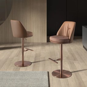 Scaun de bar pivotant cu inaltime reglabila Stool maro