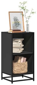 vidaXL Bibliotecă, negru, 40x35x76 cm, lemn prelucrat