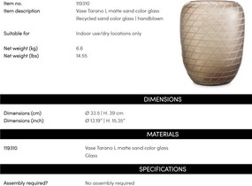 Vaza, Vas decorativ LUX din sticla Tarano L