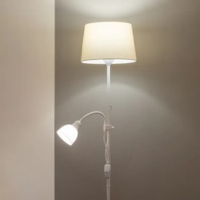 Brilagi - Lampadar CERIA 2 în 1 1xE27/100W/230V + 1xE14/25W alb/bej