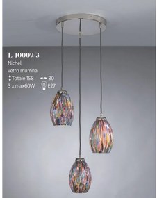 Lustra moderna cu 3 pendule din sticla Murrina 10009