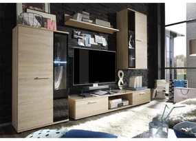 Mobilier living Fletcher (stejar sonoma) (iluminat LED). 1058387