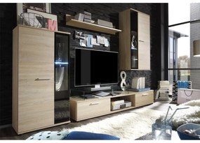 Mobilier living Fletcher (stejar sonoma) (iluminat LED). Promo -17%. 1058387