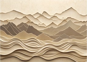 Tablou pe sticlă - Linii Montane 3D (70x50 cm)