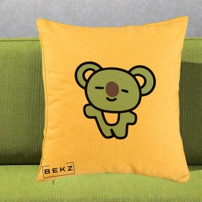 Perna Personalizata BT21 Koya Kawaii, 40x40 cm, Galben, Husa Detasabila, Perna Inclusa, BEKZ®