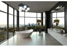 Lustră aplicată DEA 6xE14/60W/230V negru/alb