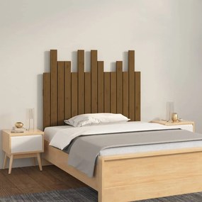 vidaXL Tăblie de pat de perete, maro miere 95,5x3x80 cm lemn masiv pin