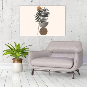 Tablou - Abstracție cu frunze de palmier (90x60 cm)